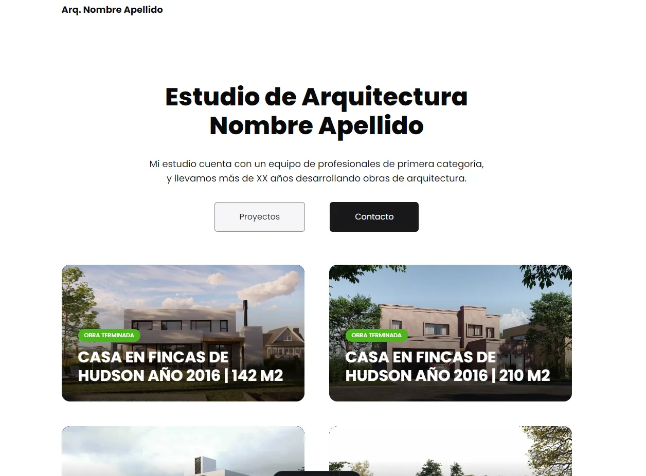 Landing Arquitecto