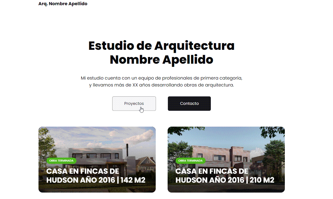 Landing Arquitecto