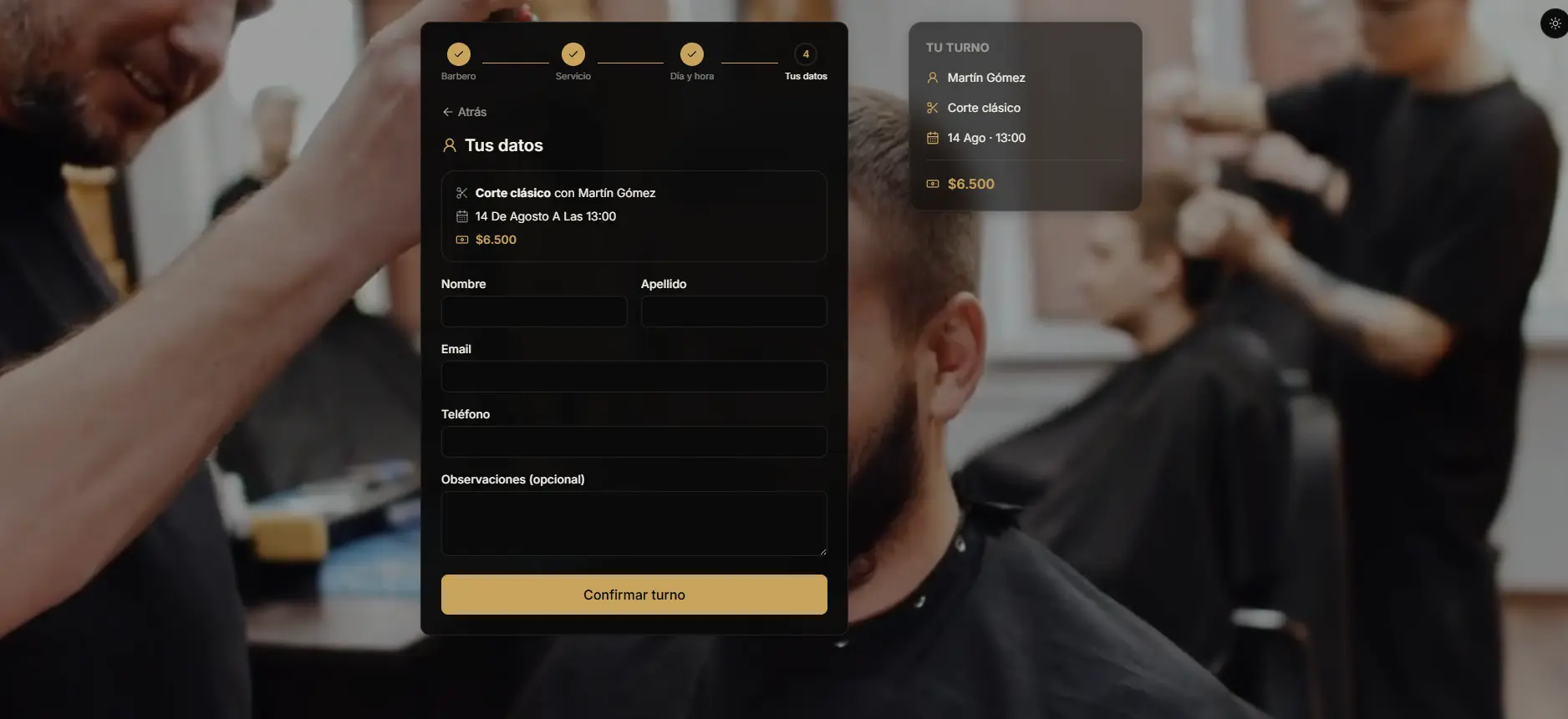 Groove Barber's — SaaS de Reservas