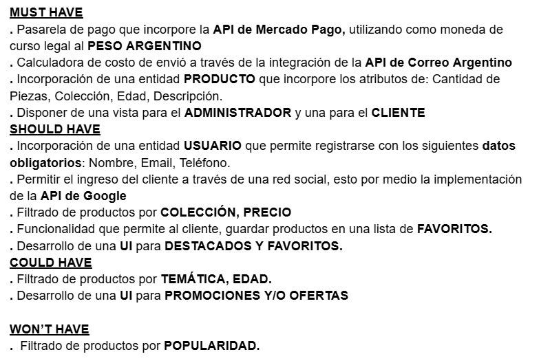 Modelo MoSCoW aplicado a los requerimientos